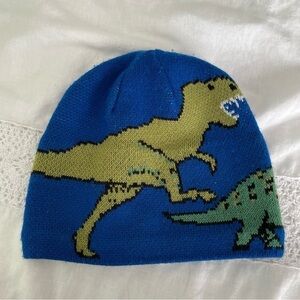 Turtle Fur Kids' Jurassic Knit Dinosaur Beanie blue